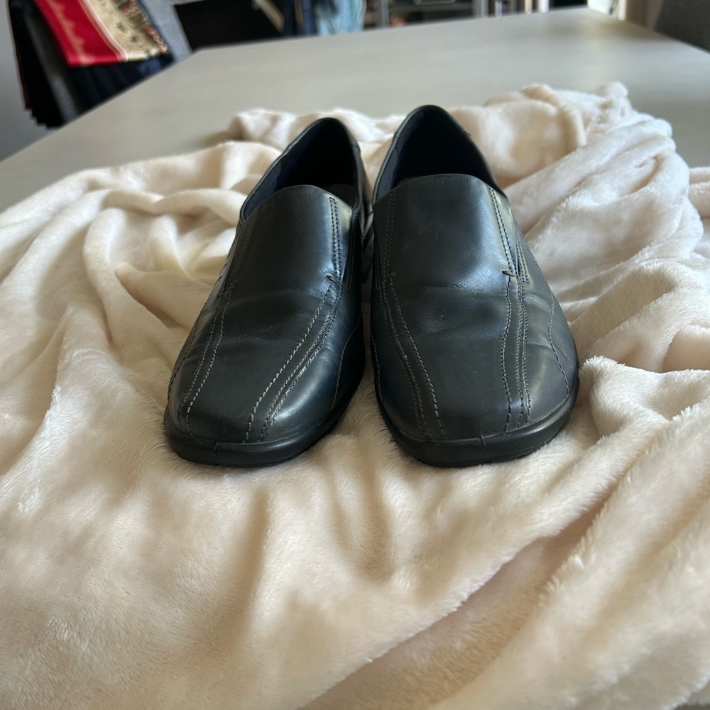 ECCO Women’s Dark Grey Leather Slip-On Loafer Shoes,  Size 42 EU - Picture 9 of 14